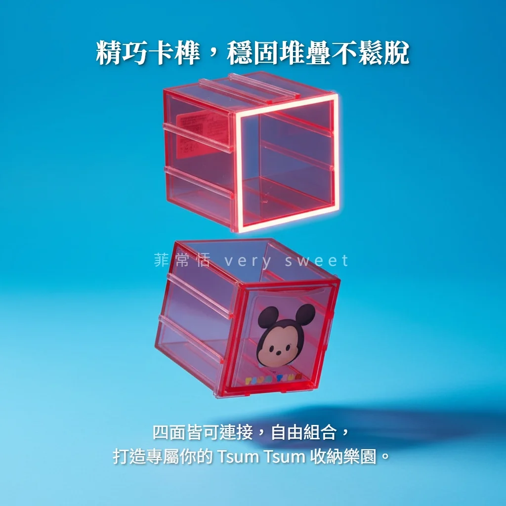 迪士尼tsum tsum 組合式收納盒