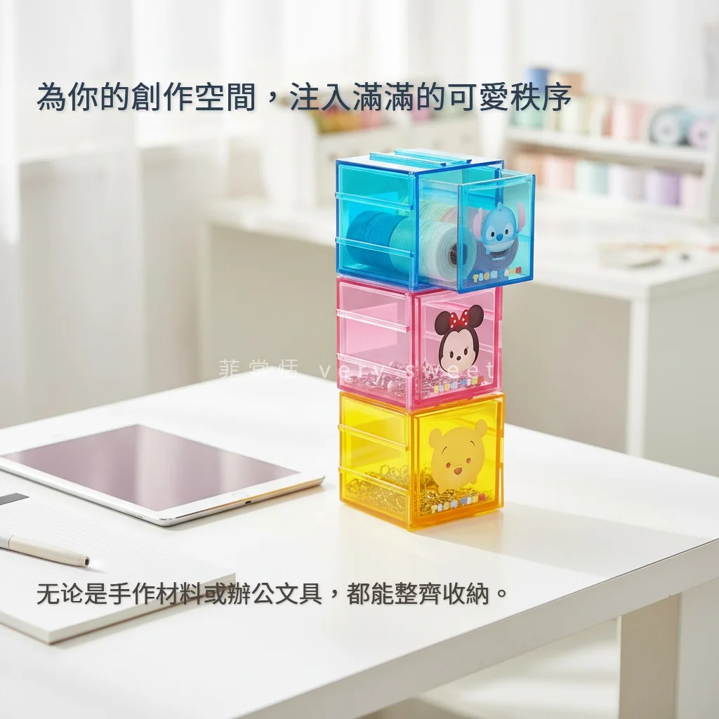 迪士尼tsum tsum 組合式收納盒